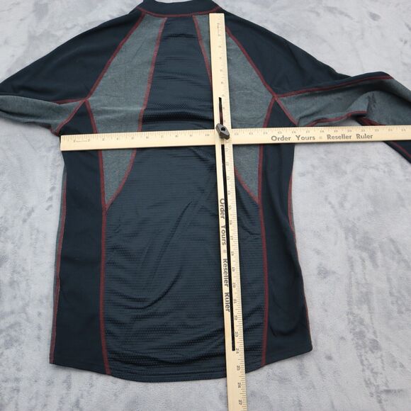 Mizuno Shirt Womens Medium Black Green 1/4 Zip Pullover Lightweight Running Top - Picture 2 of 16